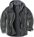CQR Men's Flannel Shirt Jacket Long Sleeve - Winter Warm Plaid