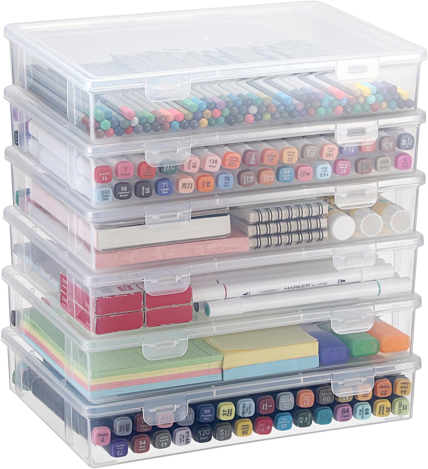 BTSKY Clear Plastic Storage Box for Craft Organizing Needs