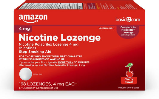 Nicotine Polacrilex Lozenge 4 mg Cherry Flavor Stop Smoking Aid