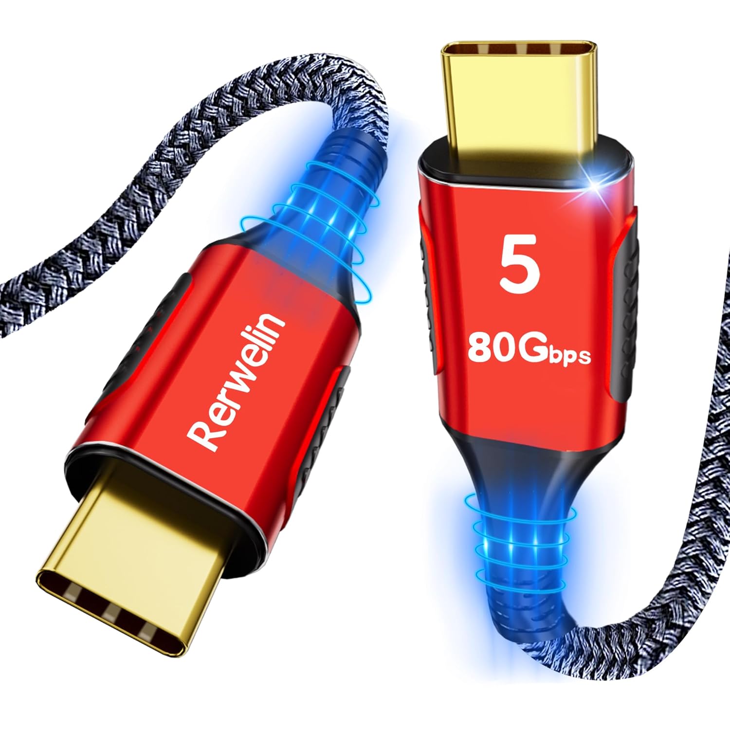 80Gbps Thunderbolt 5 Cable 6FT with 240W Fast Charging Support
