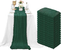 15 Pack Emerald Green Cheesecloth Table Runner 10ft - Boho Party Decor