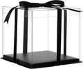 Clear Tall Cake Boxes 12x12x10 in with Ribbon - Display & Protect
