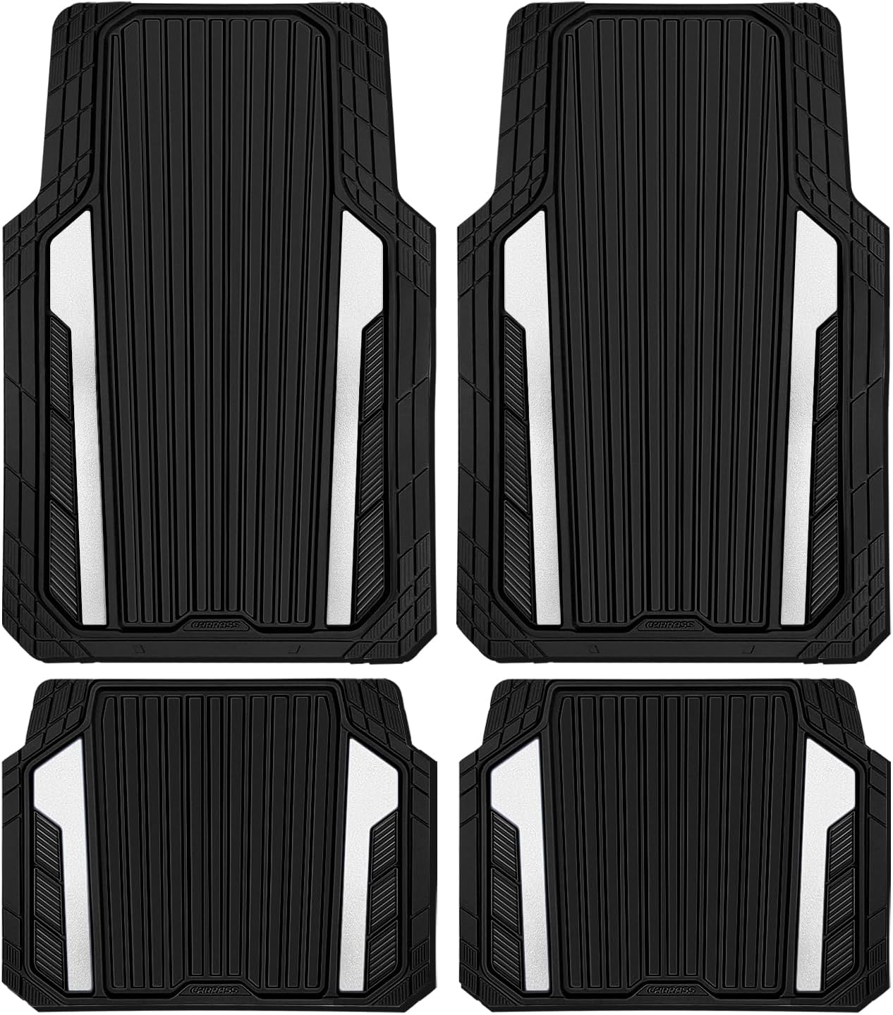 CAR PASS Heavy Duty Rubber Car Mats for All Weather Protection