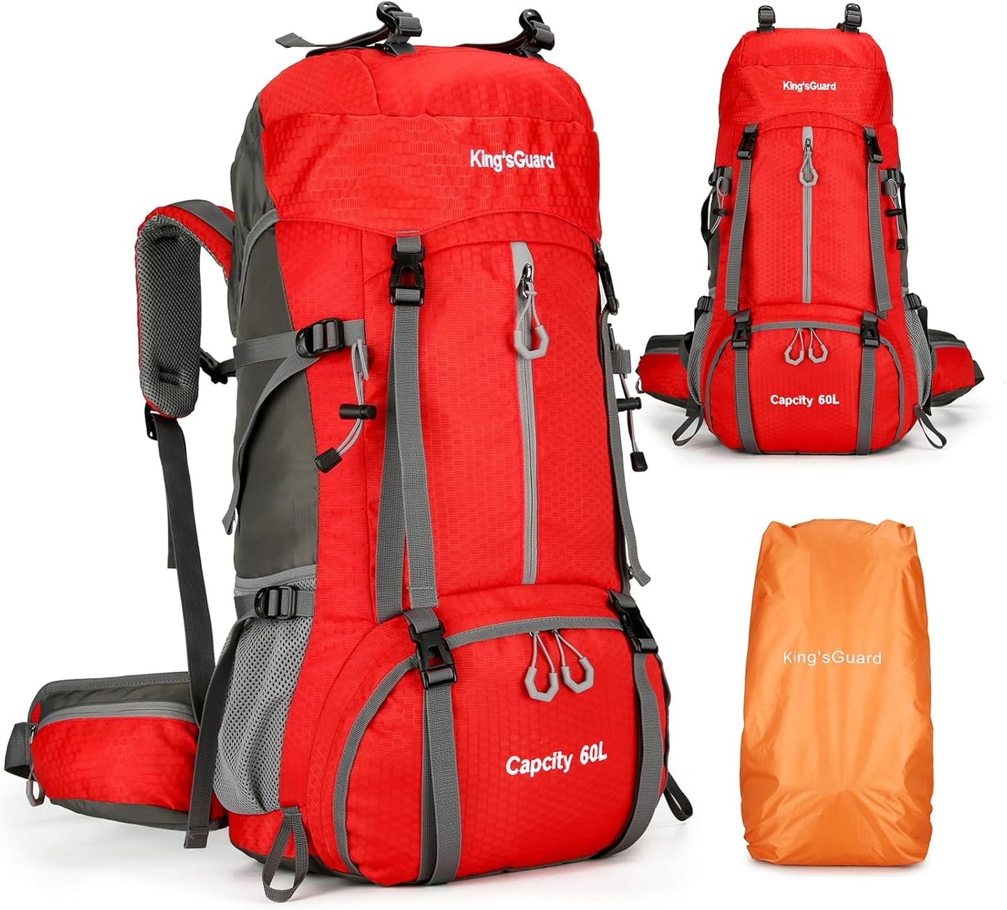King'sGuard 60L Waterproof Hiking Backpack