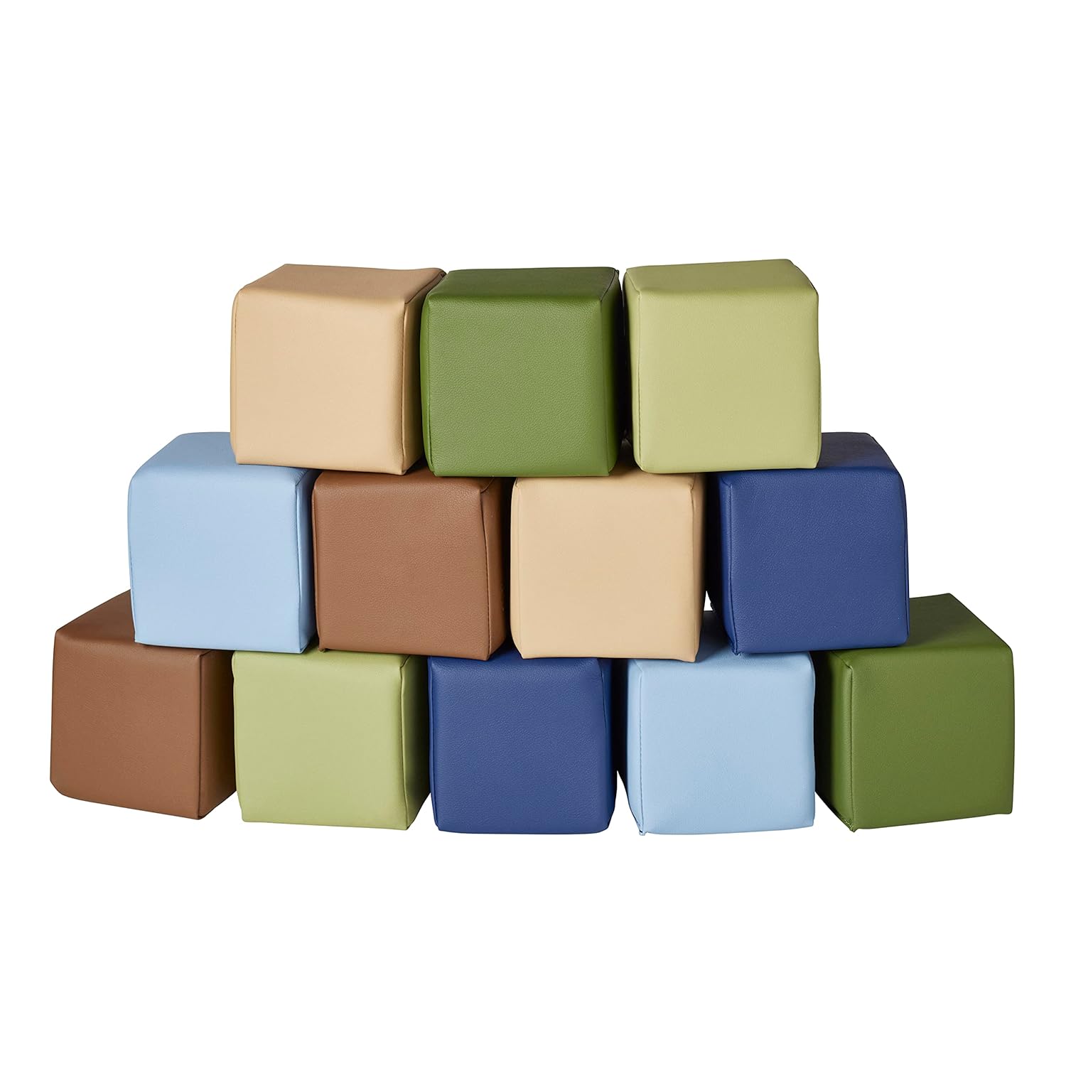 ECR4Kids SoftZone Patchwork Toddler Building Blocks for Fun Learning