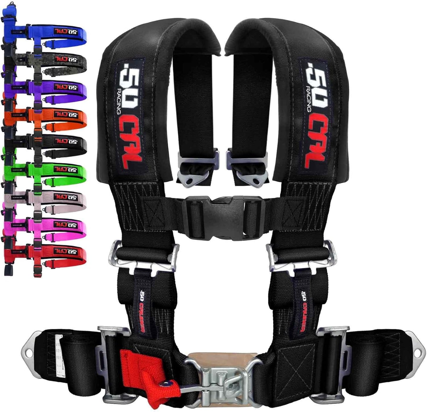 1pc Black 4 Point Harness for Bucket Seat - Racing Safety Gear