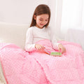 Kivik Weighted Blanket 3 lb 36 x 48 in Pink Minky Dotted - Calm Sleep