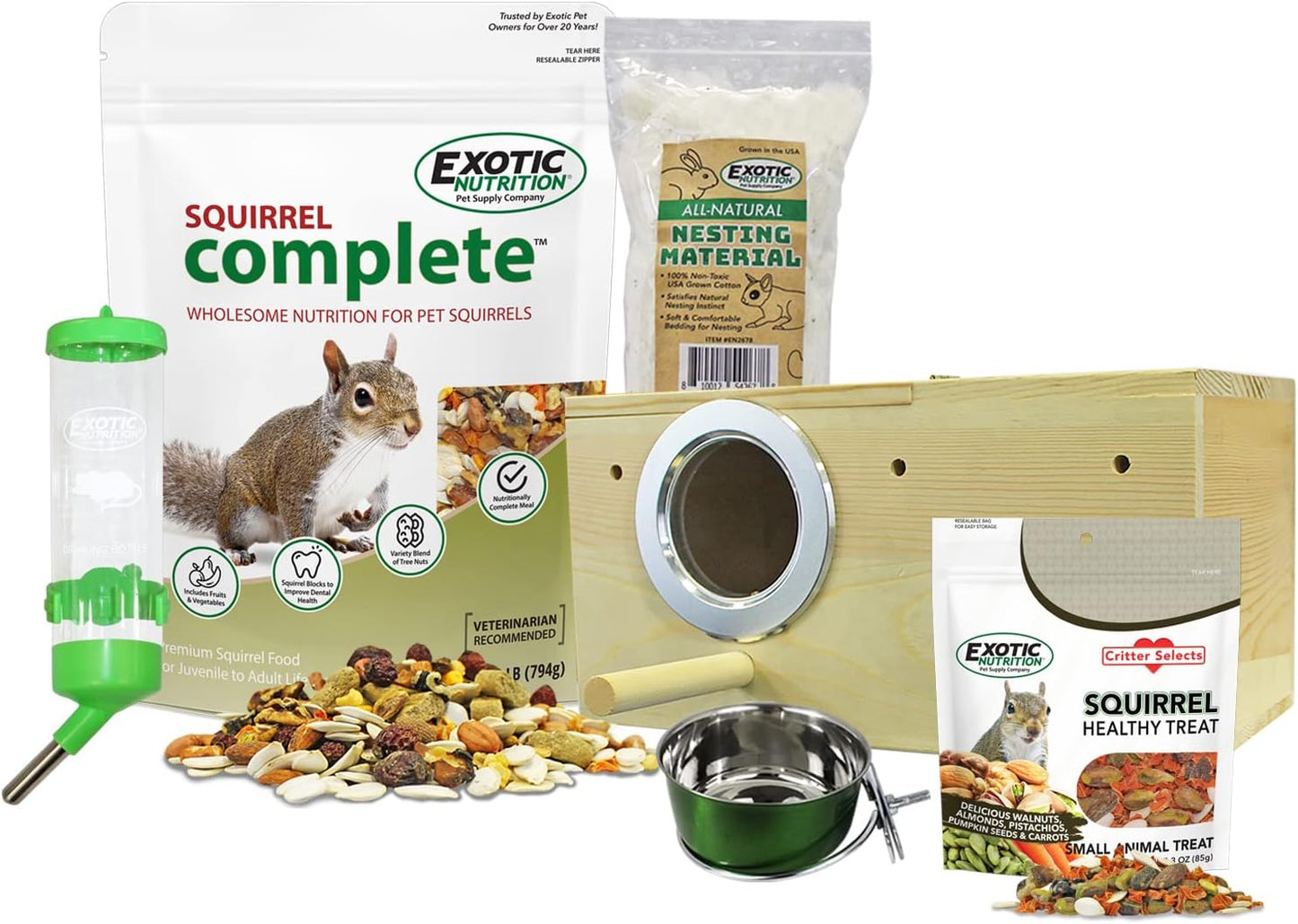 Exotic Nutrition Starter Package for Squirrels - Complete Kit