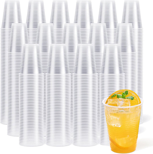 JOLLY CHEF 1200 Pack 7 oz Clear Plastic Cups for Parties