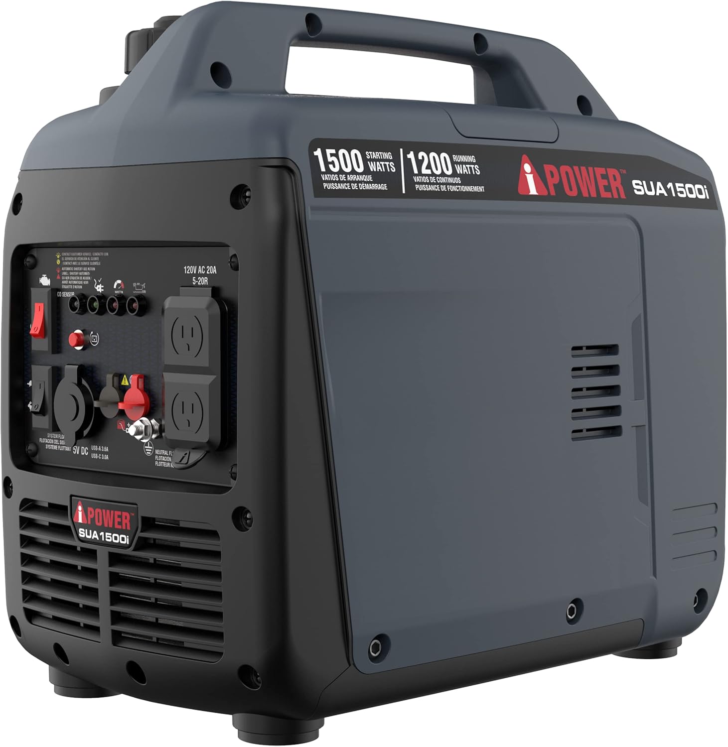 A-iPower 1500 Watt Portable Quiet Inverter Generator for Camping