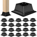 4x4 Post Base 20Pcs - Heavy Duty Metal Post Brackets for Decks