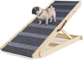 Dog Ramp for Bed Adjustable Wooden Pet Ramp - 7 Heights for Beds