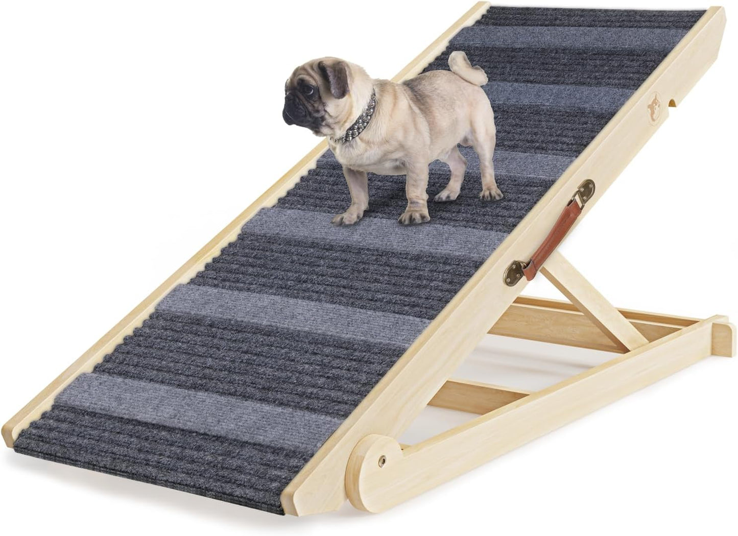 Dog Ramp for Bed - Folding Wooden Pet Ramp for All Pets