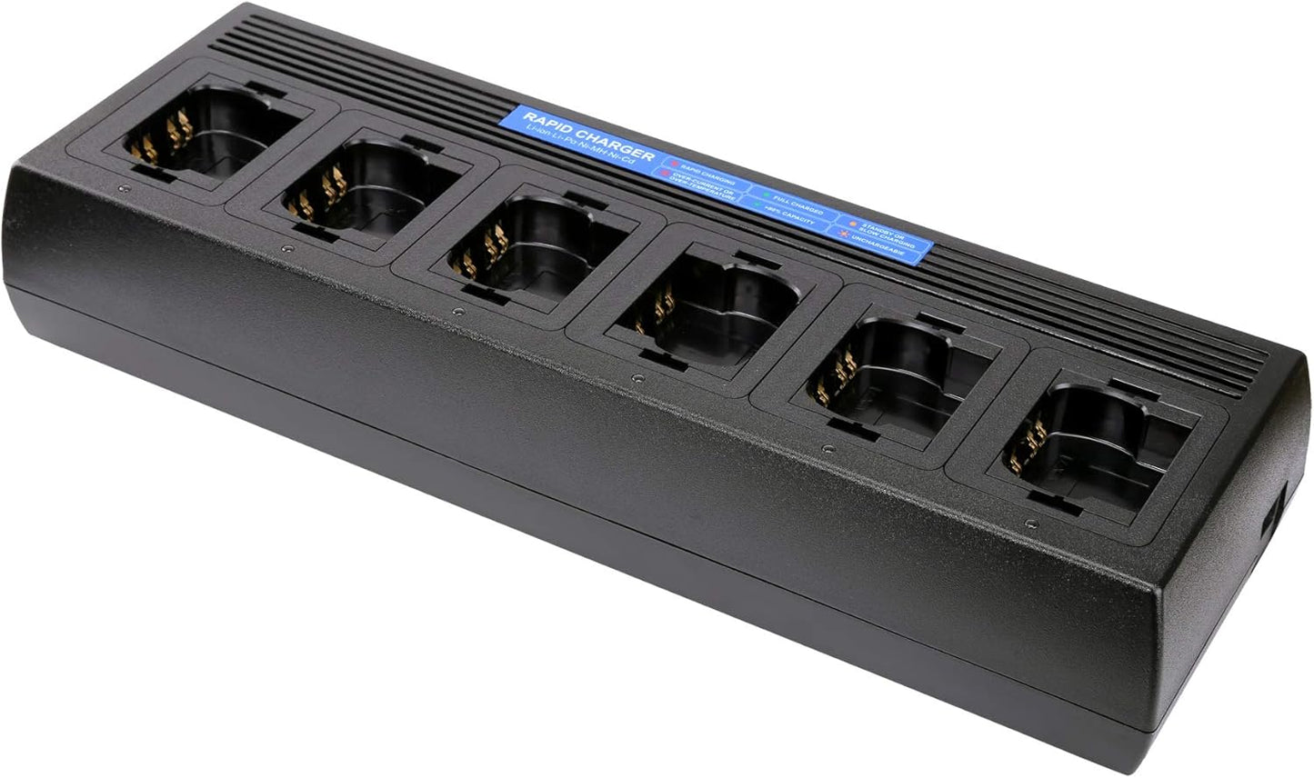 Commountain Six Unit Intelligent Charger for Motorola Radios APX