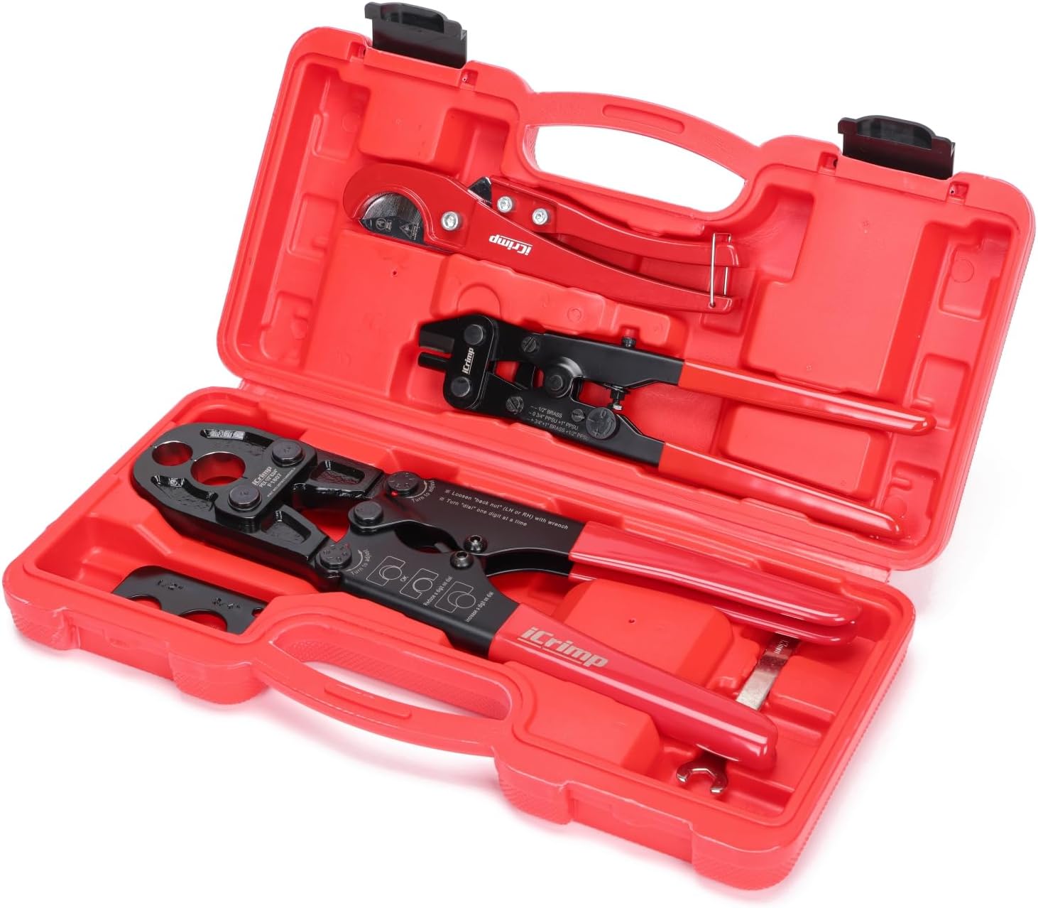 iCrimp PCKIT-1234PS PEX Crimping Tool Kit for Plumbing Needs