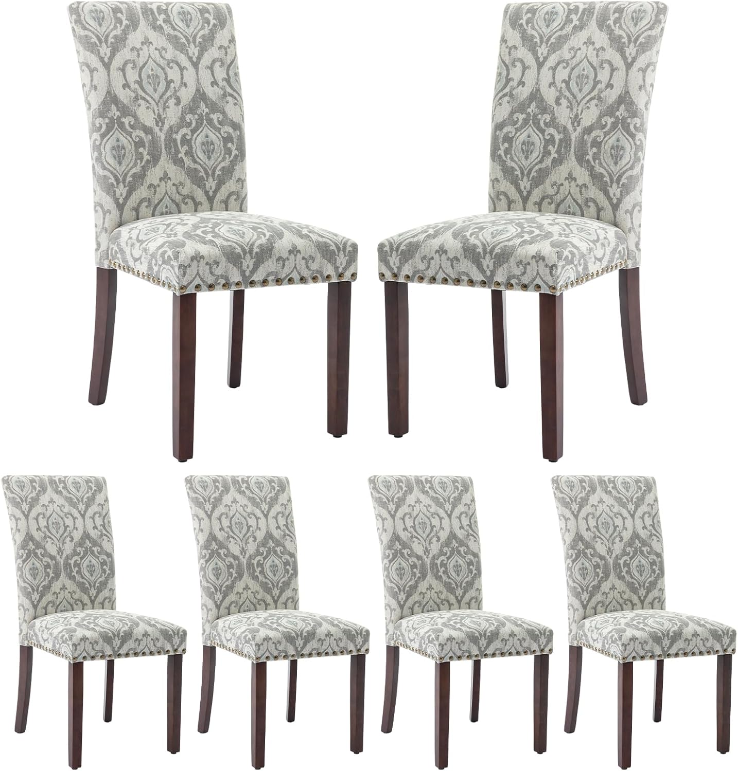 COLAMY Upholstered Parsons Dining Chairs Set of 6 for Comfort