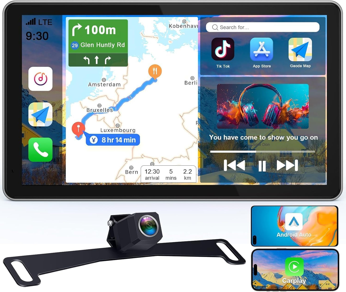 Wireless Apple CarPlay with Backup Camera: 7 HD Touchscreen Stereo