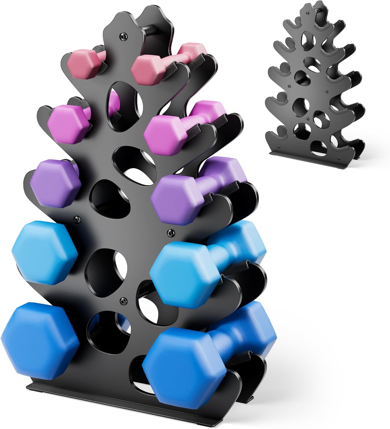 Dumbbell Rack Stand with Anti-Slip Pads for Home Gym Use