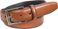 33mm Leather Dress Belt for Men - Florsheim Carmine, Brushed Silver