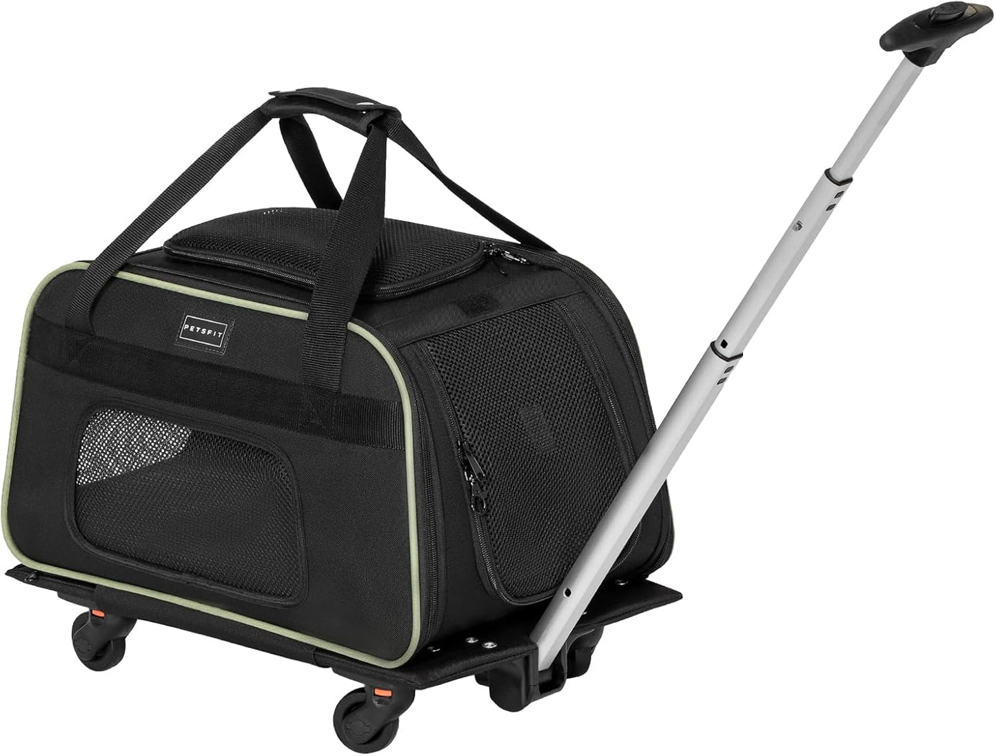 Petsfit Cat Carrier with Wheels for Small Dogs and Cats