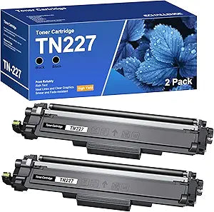 High Yield TN227BK Toner Cartridge Replacement for Brother Printers