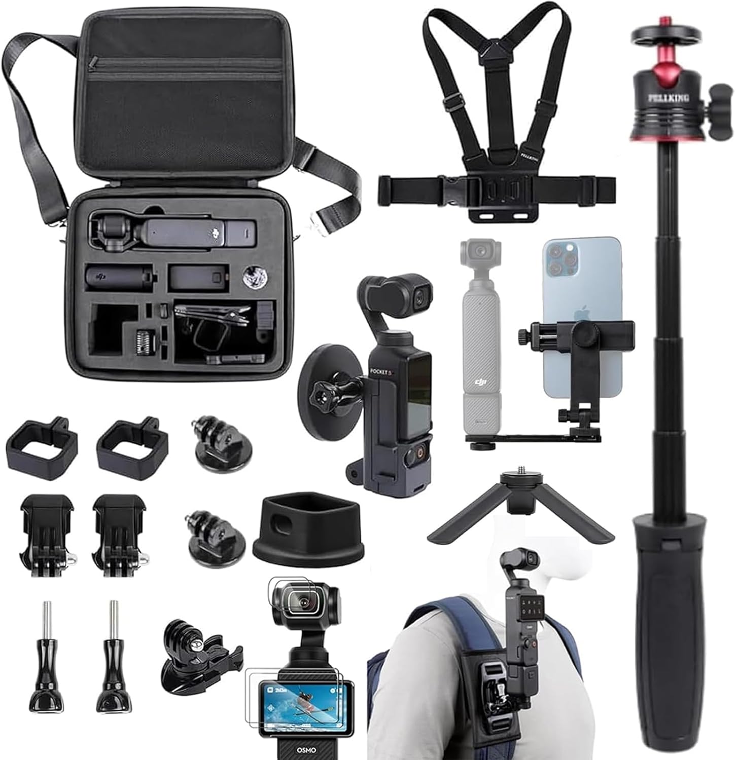 PellKing Accessories Kit for Osmo Pocket 3: Complete Set