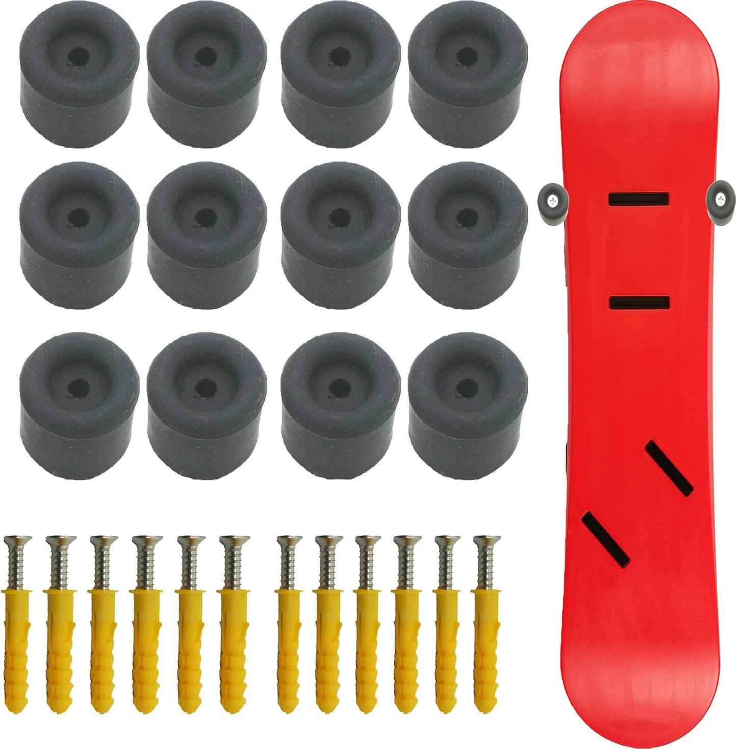 Space-Saving Ski & Snowboard Rack for 6 Boards | Wall Mounted Display