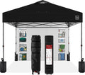 10x10ft Easy Pop Up Canopy with Side Wall and Weight Bags