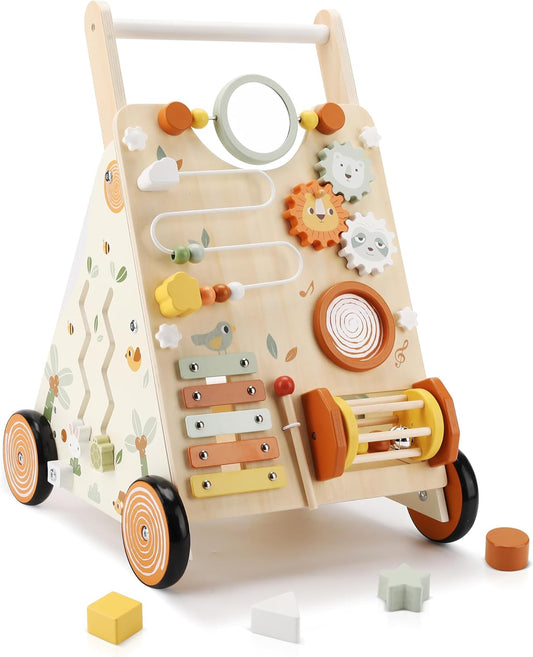 Wooden Baby Push Walker: Learn to Walk with Playful Ease!