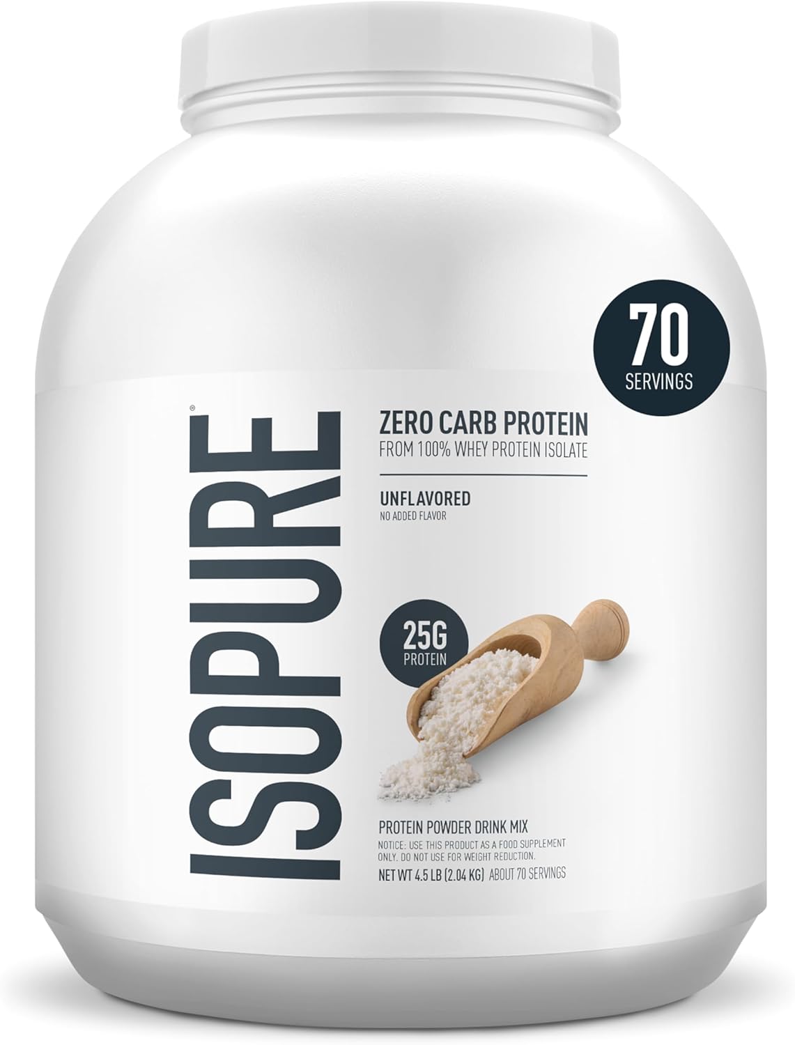 Isopure Zero Carb Whey Isolate Protein Powder for Daily Wellness