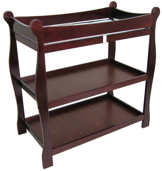 Badger Basket Sleigh Style Baby Changing Table with Storage