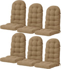 Light Brown Olefin Adirondack Chair Cushion Set of 6 - Thick 49x20x4.7