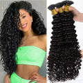 Curly I Tip Hair Extensions Human Hair Deep Wave - Natural Volume