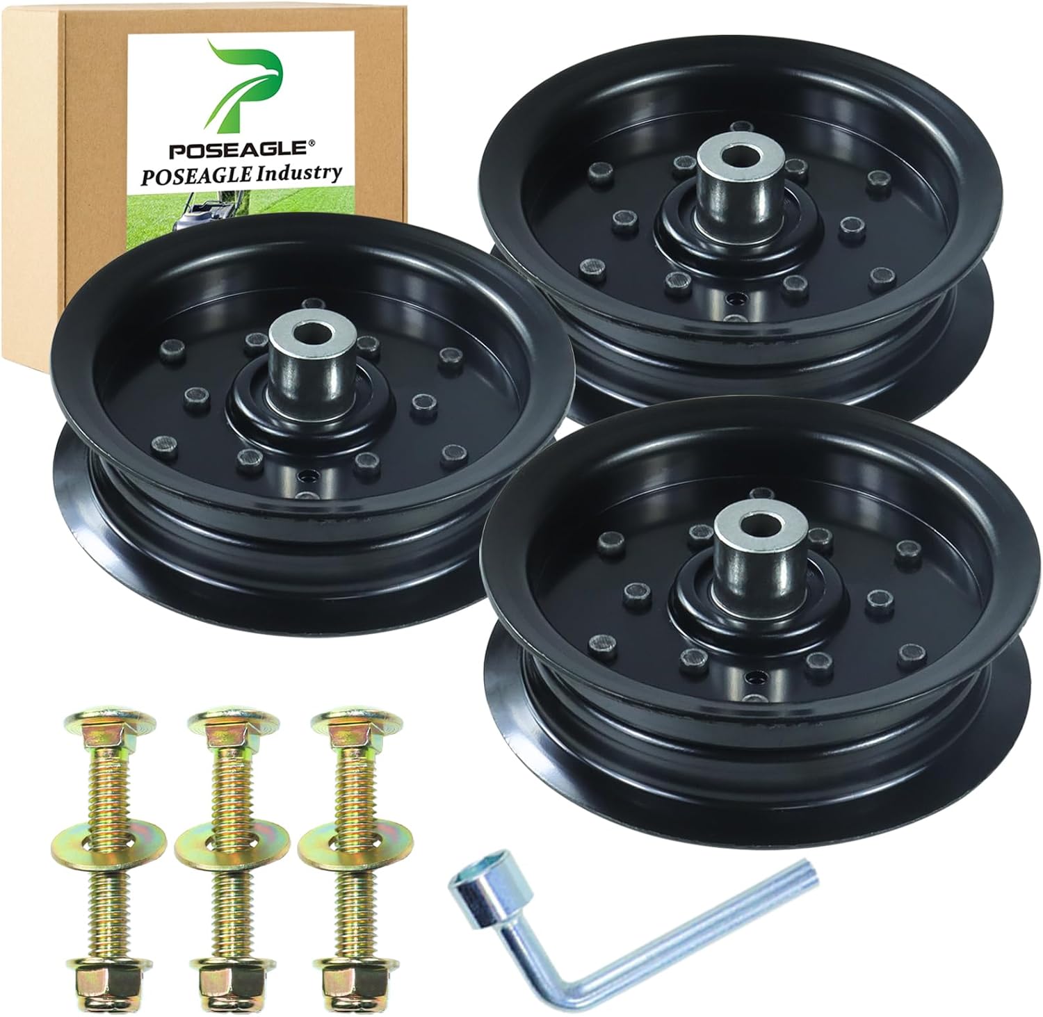 3 Pack 532196106 Idler Pulley Replacement for Lawn Decks