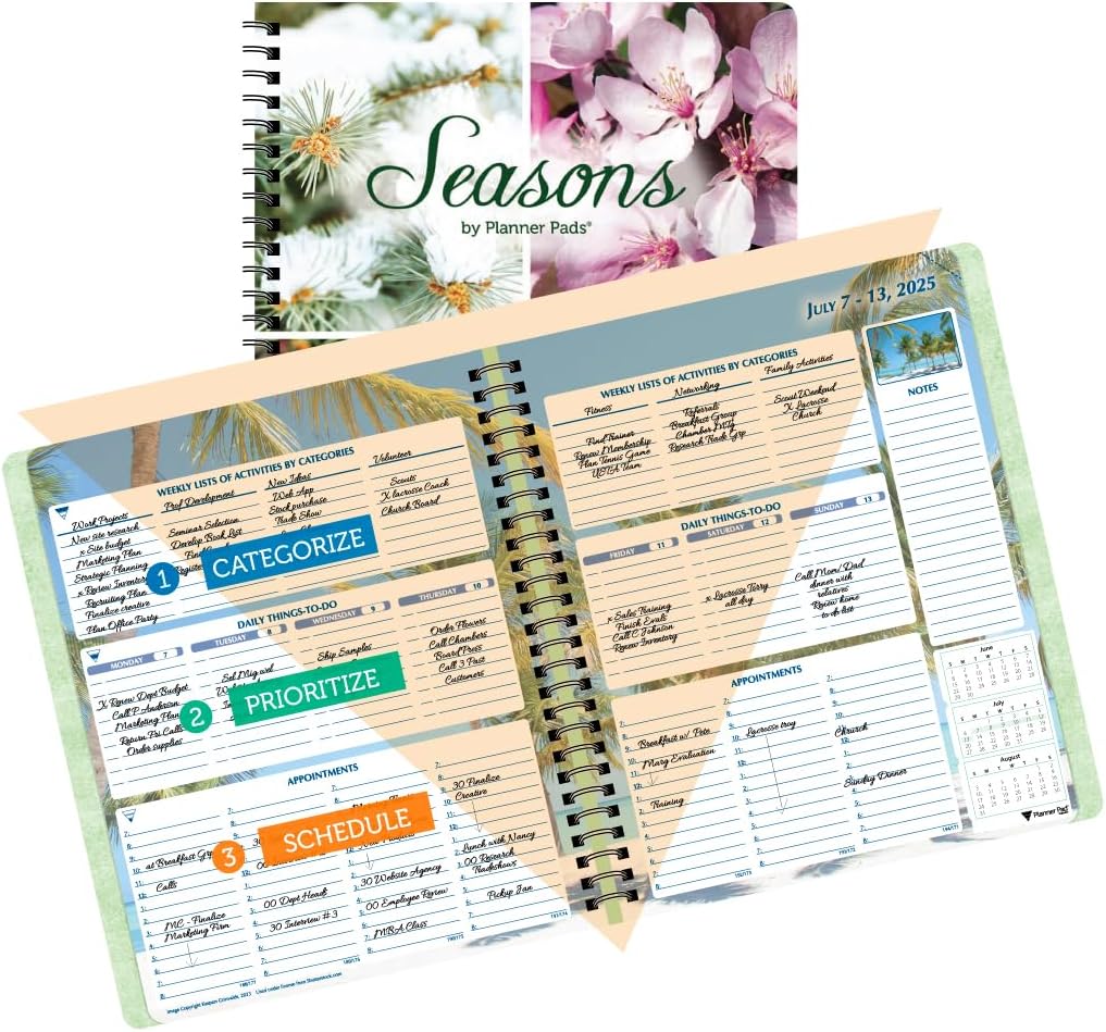 Planner Pad Spiral Bound 3-Tier Funnel Down Organizer Review