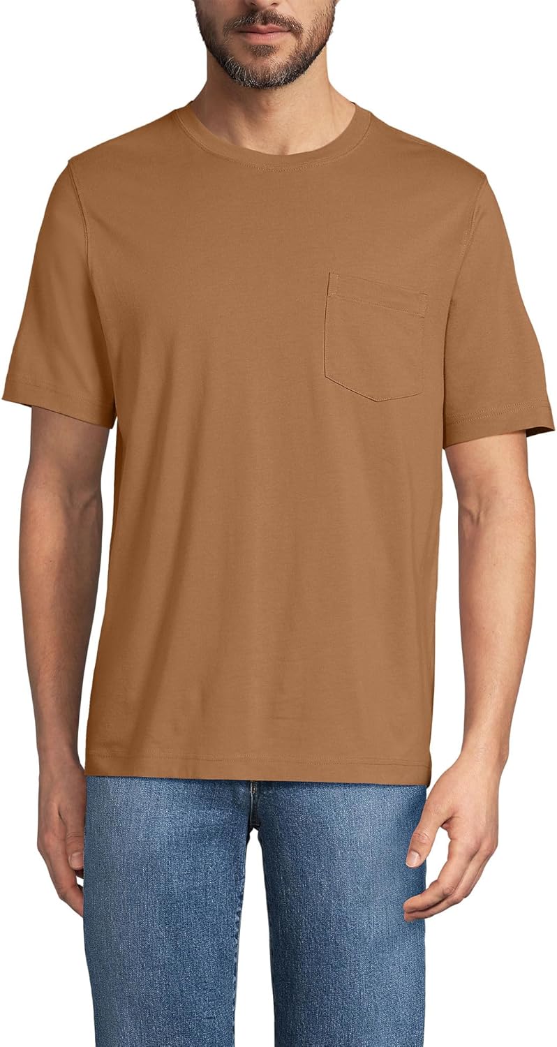 Lands' End Men's Super-T Short Sleeve T-Shirt with Pocket Review