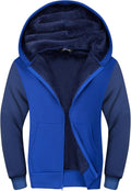 Boys Sherpa Lined Hoodie Kids Full Zip Fleece Jacket - Warm Layer