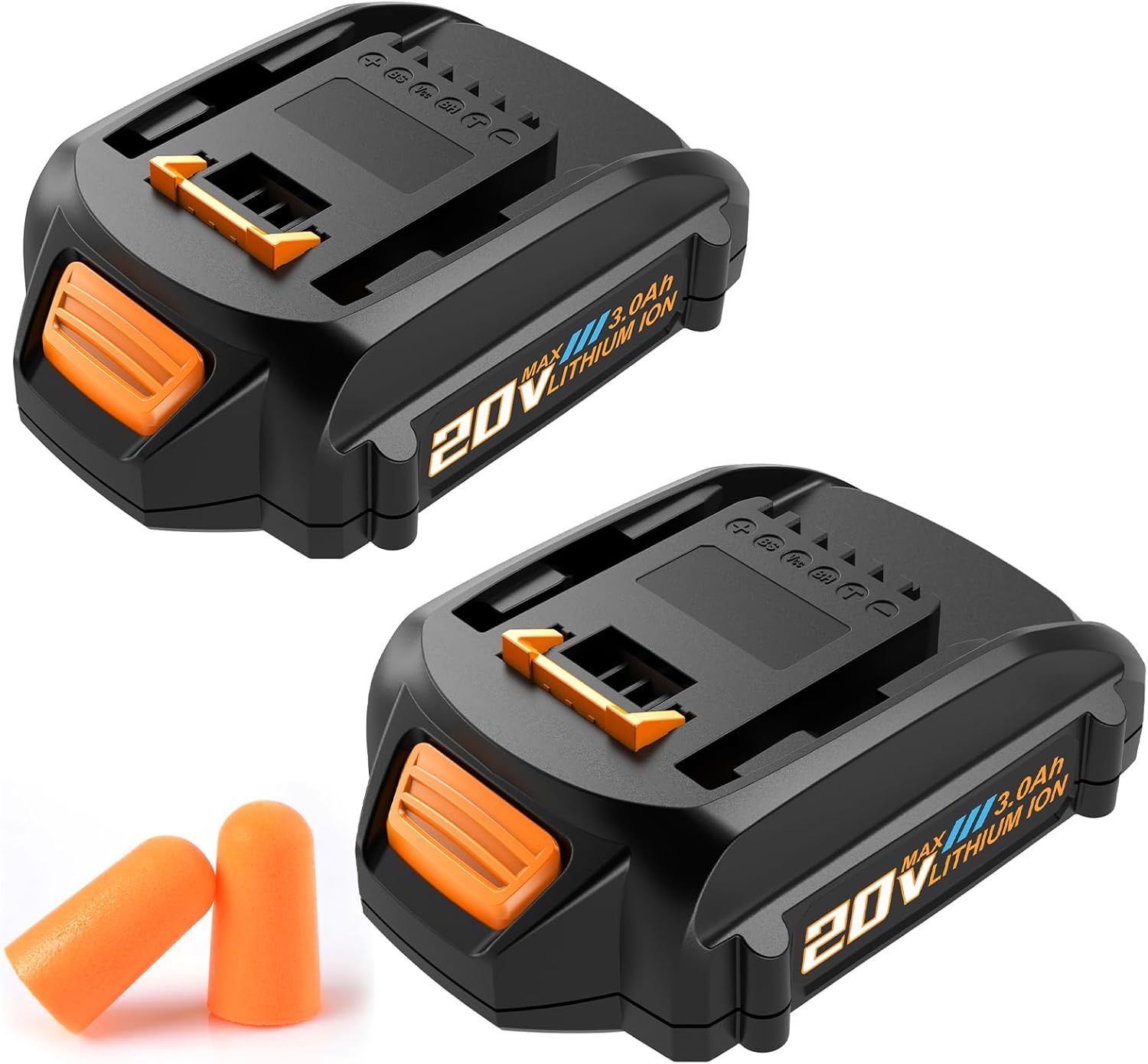 2Pack 3000mAh Battery Replacement for Worx PowerShare Tools