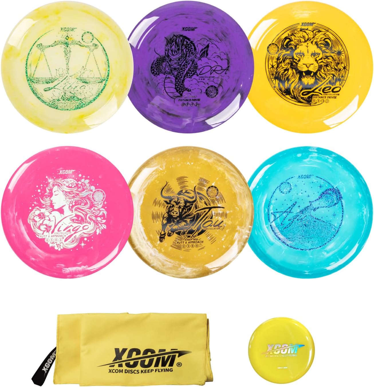 Pro-Quality 6-Disc Disc Golf Set by ONEATTACK