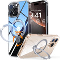 TORRAS 360 Spin Magnetic Stand Case for iPhone 16 Pro - Clear 6.3in