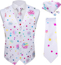 Men's Christmas Snowflake Suit Vest and Tie Set - Festive Gift