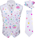 Christmas Men's Vest and Tie Snowflake Waistcoat Set - Festive Look in