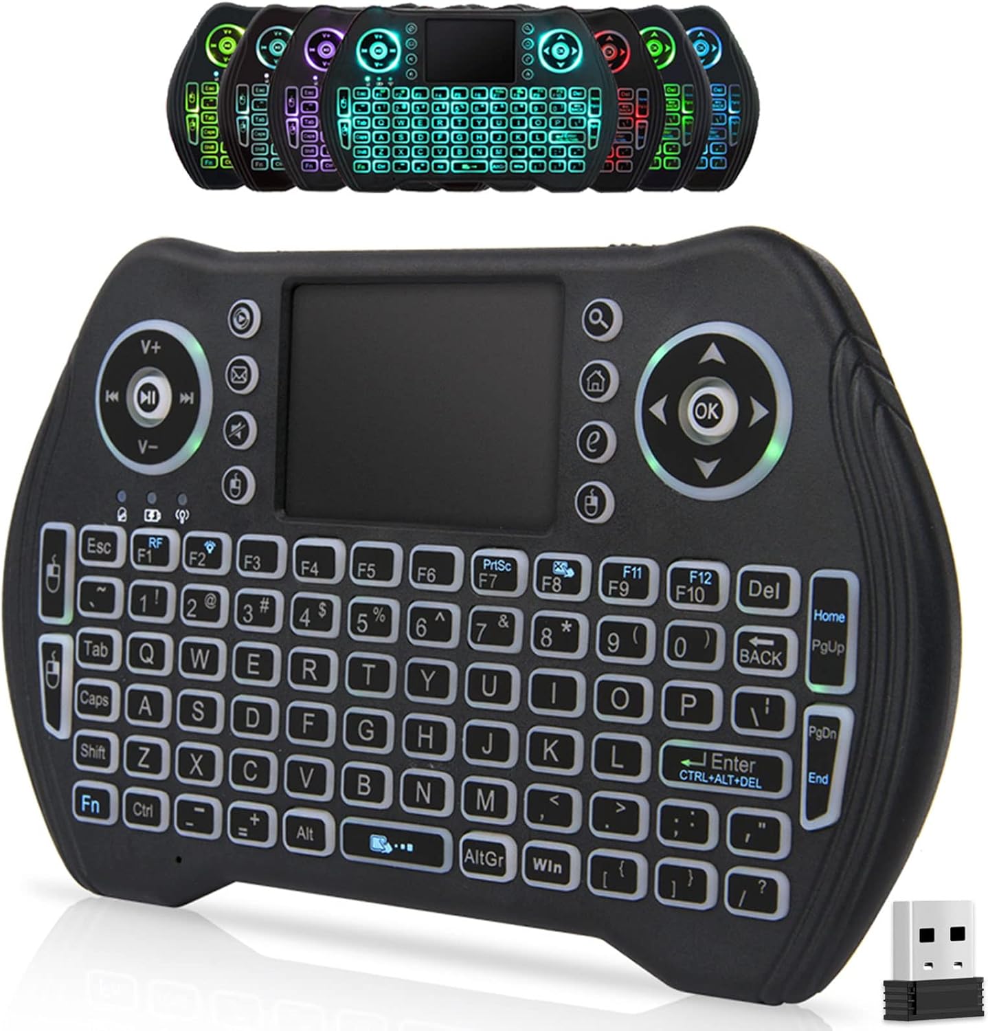BL Mini Wireless Keyboard with Touchpad - Backlit & Rechargeable