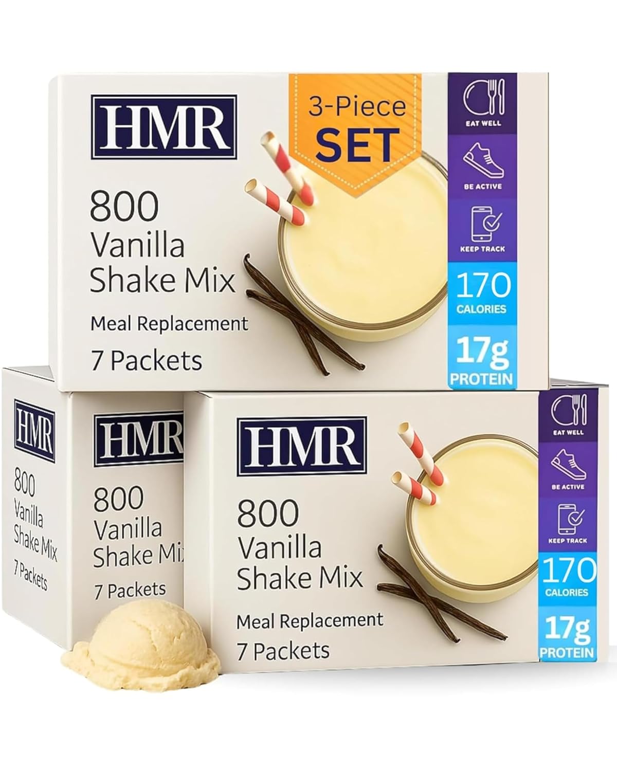3-Pack HMR 800 Shake Meal Replacement Mix for Weight Loss