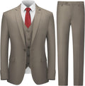 Men's Slim Fit 3 Piece Suit - Tailored One Button Tuxedo Set