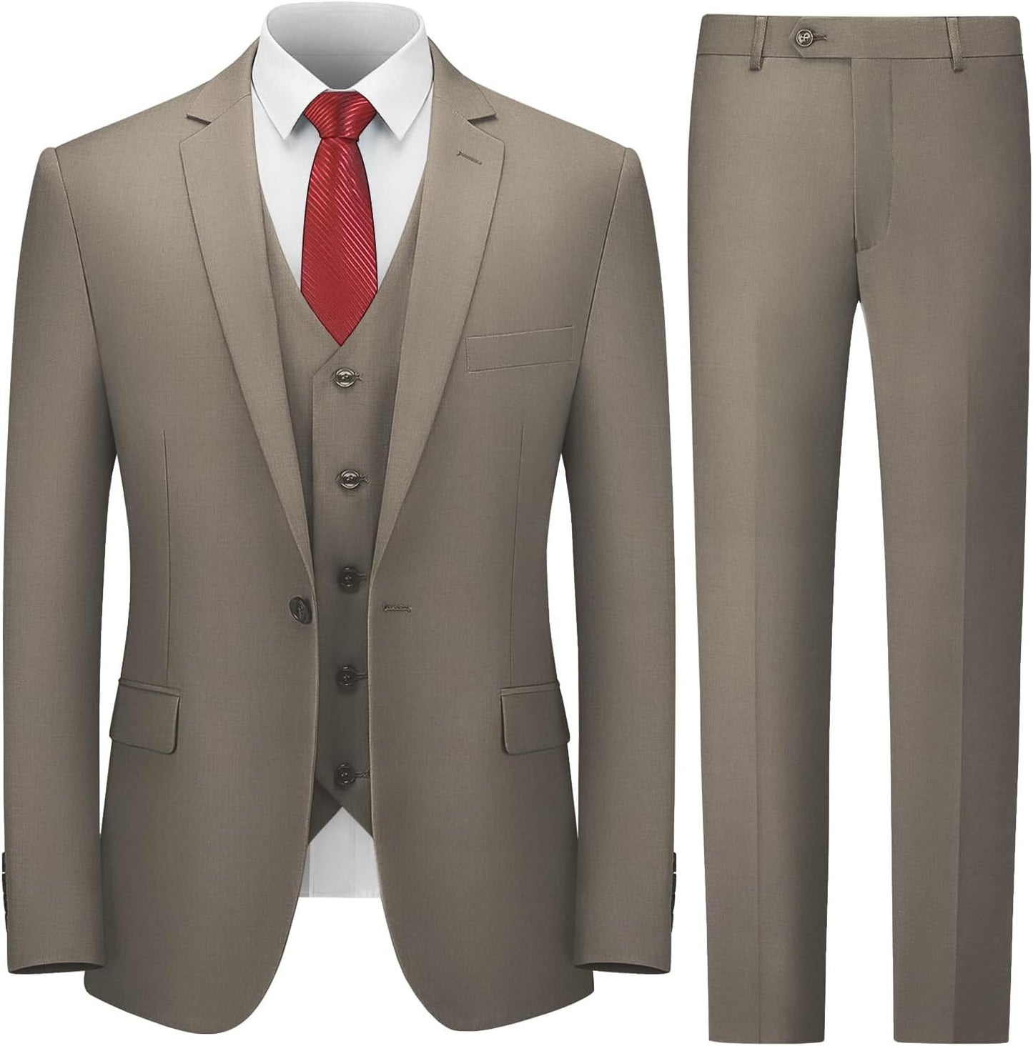 Cooper & Nelson Men's Slim Fit 3 Piece Suit Tuxedo Set Review