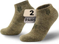 Alpaca Wool Ankle Socks 2-Pack - Cushioned Merino Blend Midweight