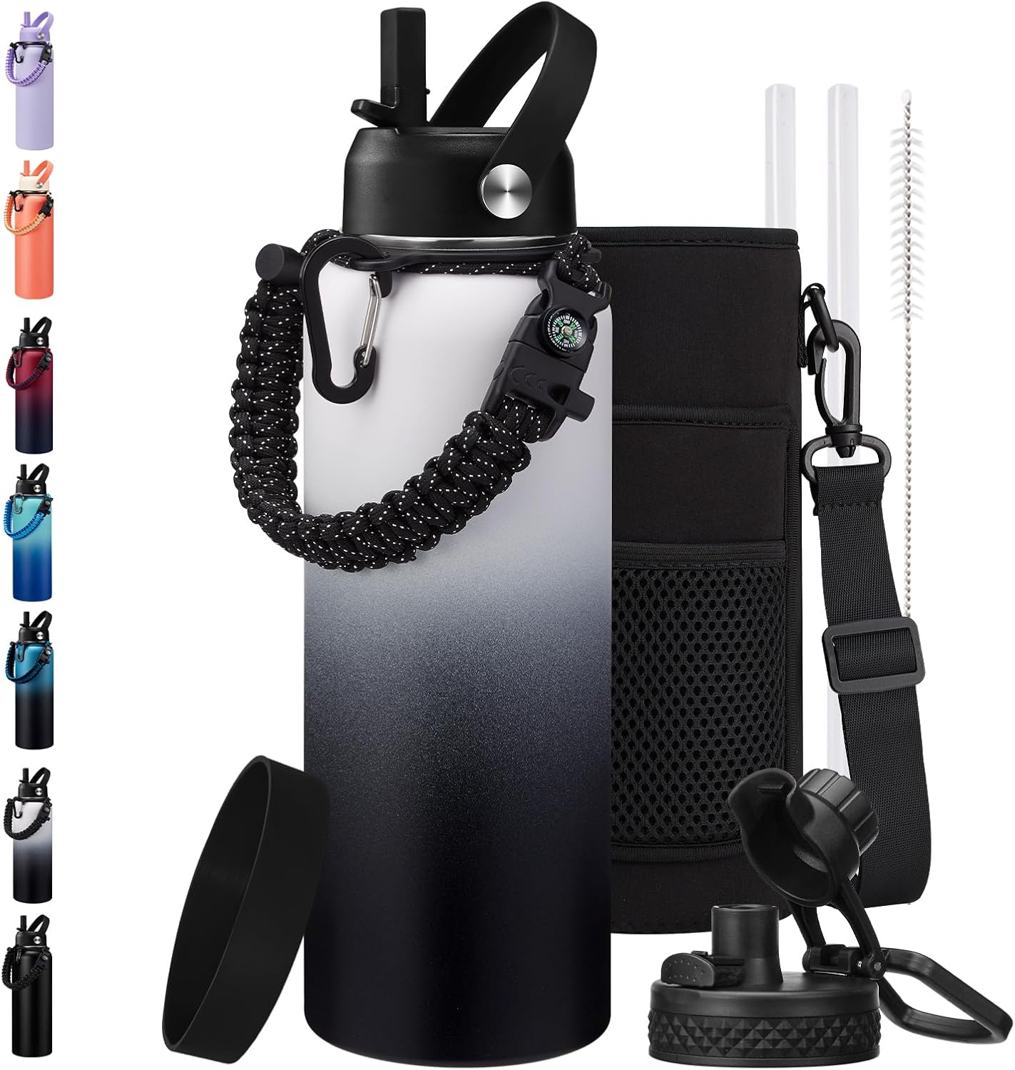 40 oz Insulated Water Bottle with Straw for Outdoor Adventures