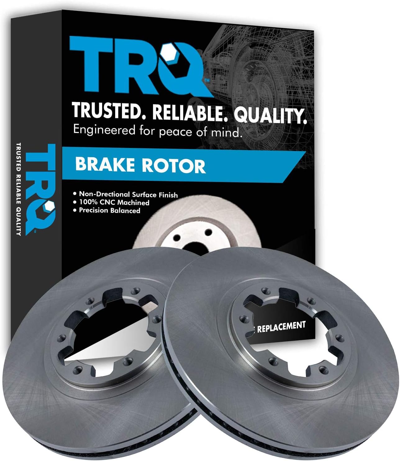 TRQ Front Brake Rotors Set for 1998-2004 Nissan Pathfinder