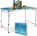 Folding Camping Table 4FT - Portable Aluminum Table with Adjustable